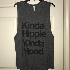 Kinda hippie kinda hood sleeveless shirt